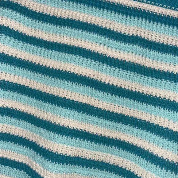 Wild Fable Teal and White Striped Pencil Skirt - Picture 2 of 3